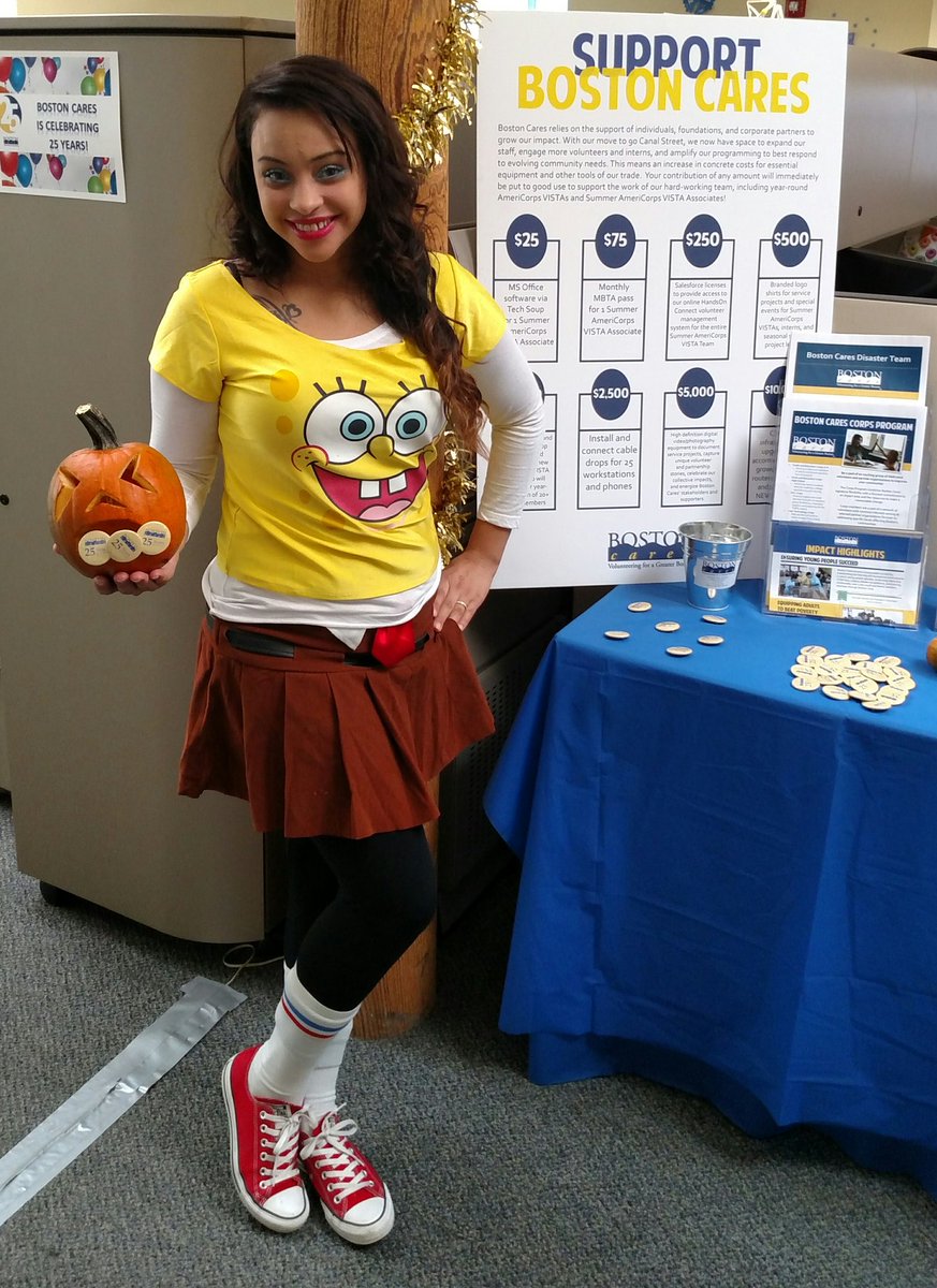 SHE'S READY!!!!! For Halloween! Raquel has been leading scholars at College Bound Dorchester, and she's leading our holiday spirit. :)