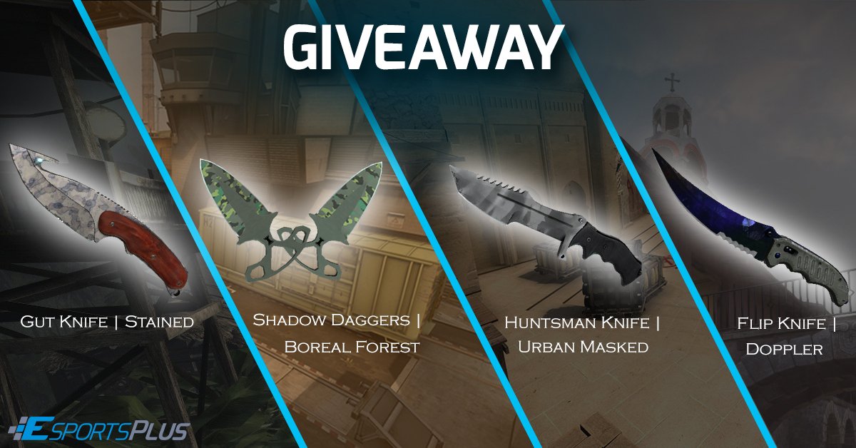 EsportsPlusFS's tweet image. 4x Knife #CSGOGiveaway celebrating 19k Followers bit.ly/2e6u3Bi. RT &amp;amp; Follow to be eligable! #CSGO #goodluck #EsportsPlus