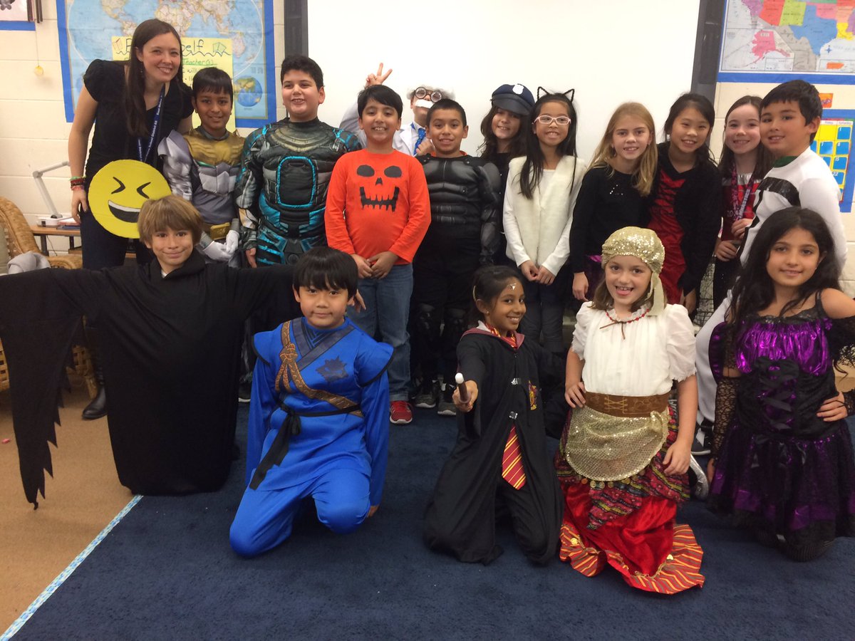 teachmrsley's tweet image. See our cool costumes?  We are ready to celebrate!