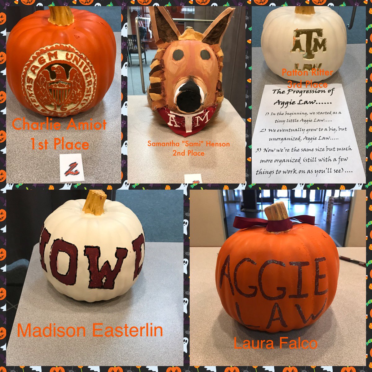 Tamu School Of Law On Twitter Congrats To The Aggie Pumpkin