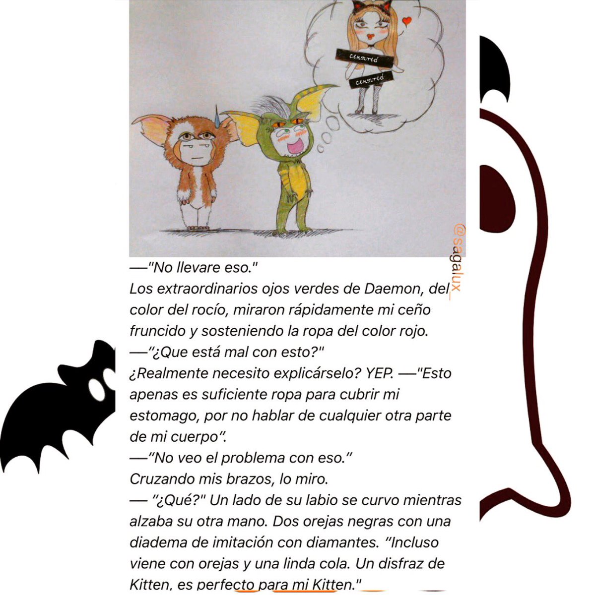sagalux_'s tweet photo. #HappyHalloween 👻

—"Un disfraz de Kitten, es perfecto para mi Kitten."

•Daemon Black 👽🎃 https://t.co/ozoTvZNpTO