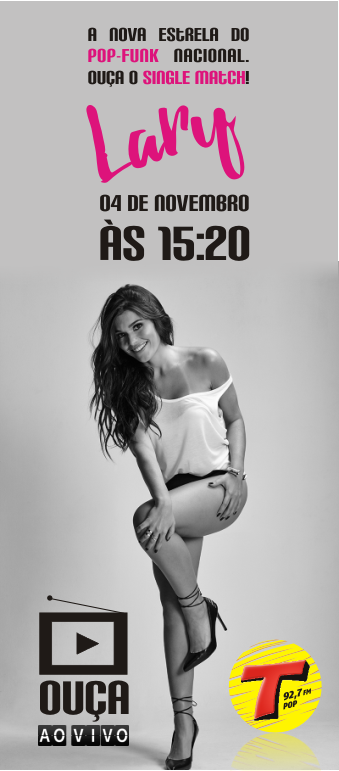 transapoprecife's tweet photo. A cantora Lary é a nova sensação do momento! E ela estará pessoalmente em nossos estúdios NESSA SEXTA! E aí, já ouviu MATCH? https://t.co/wHHm9OuHwF