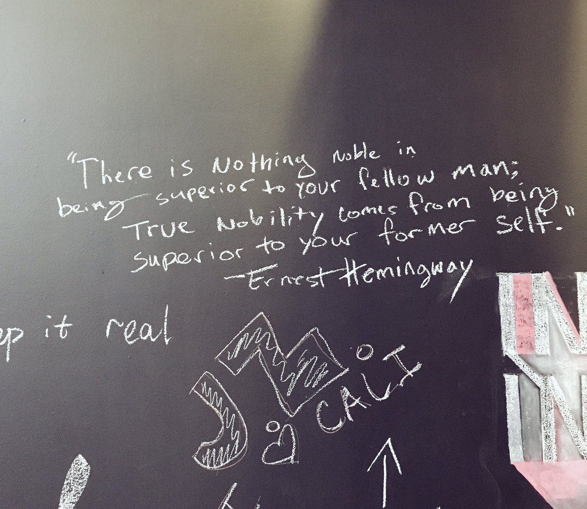 kalin_kelly's tweet image. &quot;True nobility comes from being superior to your former self&quot; - #AlwaysBeEvolving #Introspection @iHangarSF