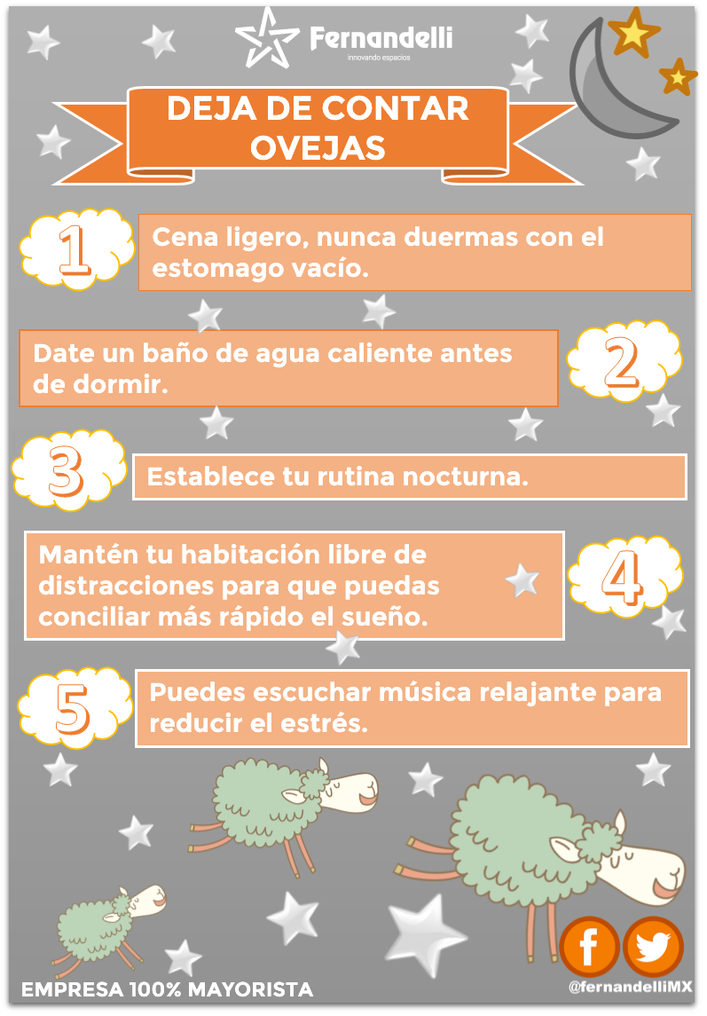 FernandelliMX's tweet photo. Tips para #DormirBien y #DescansarMejor #Fernandelli #FernandelliBusiness #CienPorCientoMayorista #EspecialistaDelDescanso https://t.co/TFVnfBVDT1