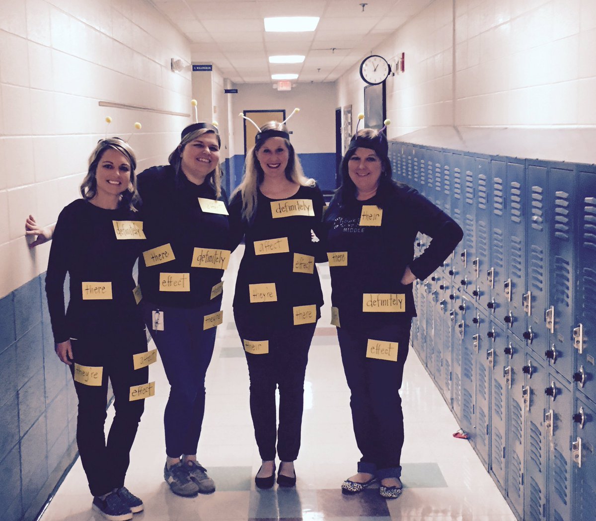 These Spelling Bee's don't mess around!8th Grade ELA team works hard for our students!Mrs. Stamey, Mrs. Hanks, Mrs. Acrey, and Ms. Folsom!