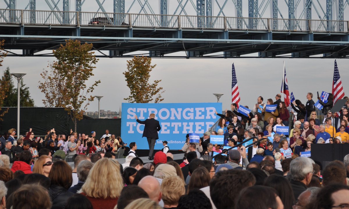 Ted_Strickland's tweet photo. Thank you, Cincinnati! Don't forget to vote Hillary and vote early! #OhSen #OHVotesEarly https://t.co/kWflmyDJ8a