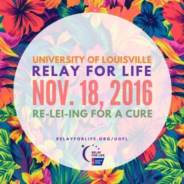 Relay for Life is quickly approaching! Register with your Greek organization, RSO, or individual at relayforlife.org/uofl now!