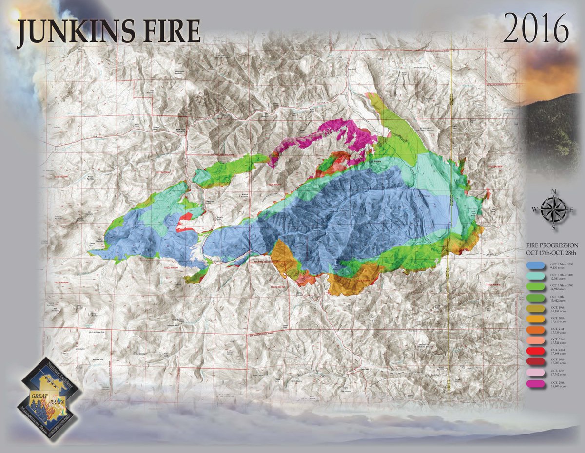 #JunkinsFire Final progression map, dated 10/30/16.