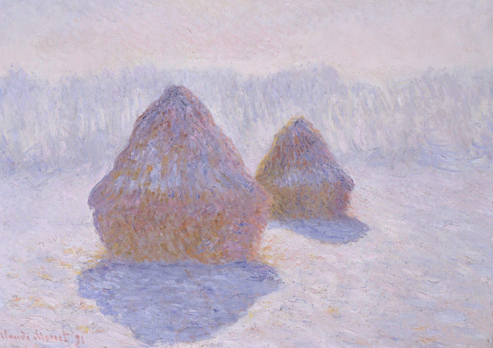 The Metropolitan Museum of Art در توییتر "Between 1890 and 1891 Monet devoted some thirty paintings to the haystacks at Giverny. https://t.co/eQhzfs1HIP… "