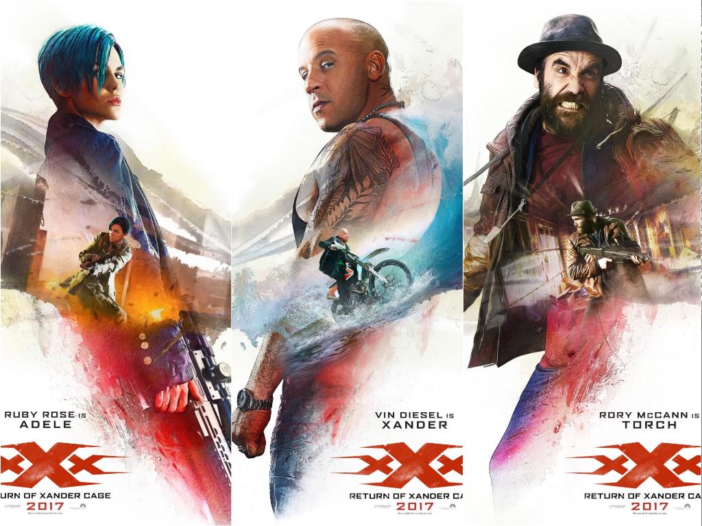 12 - yes, 12 - new character posters arrive for xxx ...