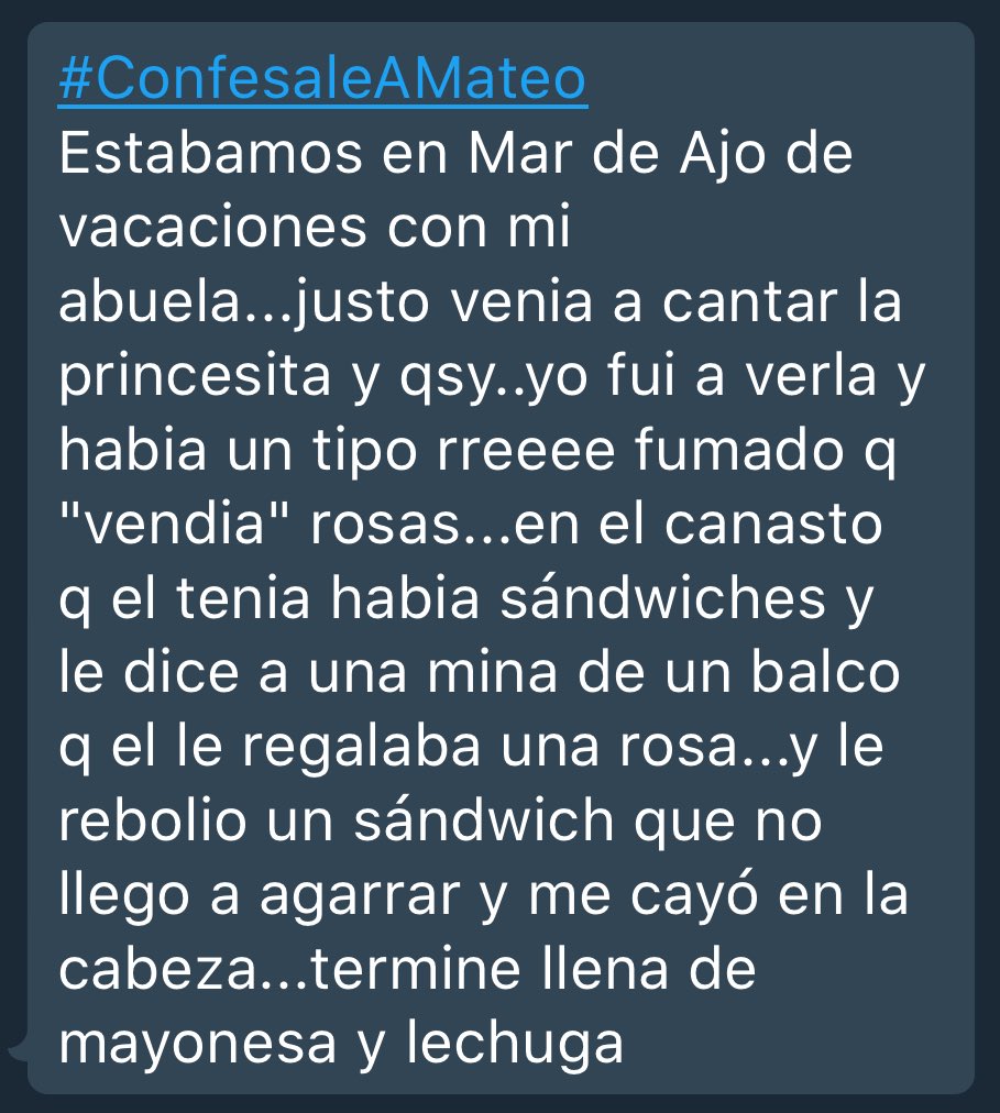#ConfesaleAMateo esa suerte no te la robo