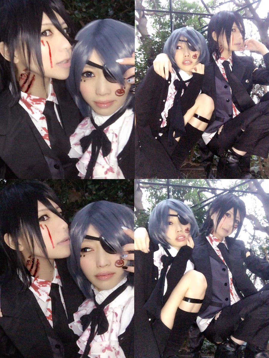 O Xrhsths 一ノ瀬愛羅 Sto Twitter 写真まとめ パート2 シエル Ichika 池ハロ ハロウィン 血糊メイク 黒執事 コスプレ セバスチャン セバスチャンミカエリス シエル シエル ファントムハイヴ