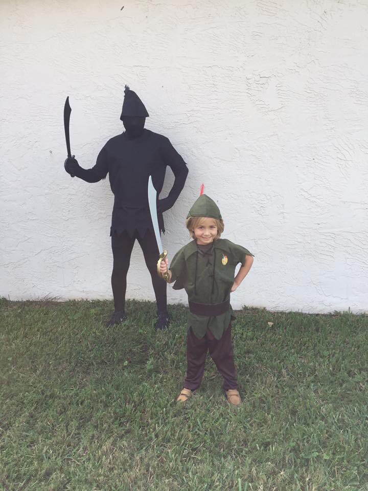 TKarantonis's tweet photo. My dad and my brother dressed up as Peter Pan and his shadow and if thats not the cutest thing you've ever seen, you're lying https://t.co/CD7tUD9rcR