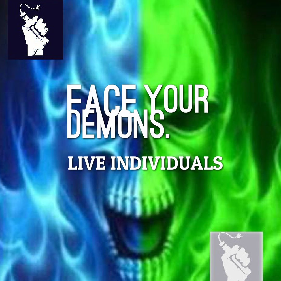 LIVEINDIVIDUALS's tweet photo. Face your demons. #HappyHalloween #LiveIndividuals! #PXP https://t.co/NG1VoWPnUG #skate #snowboard #bmx #lifestylebrand https://t.co/hY2thpKQUP