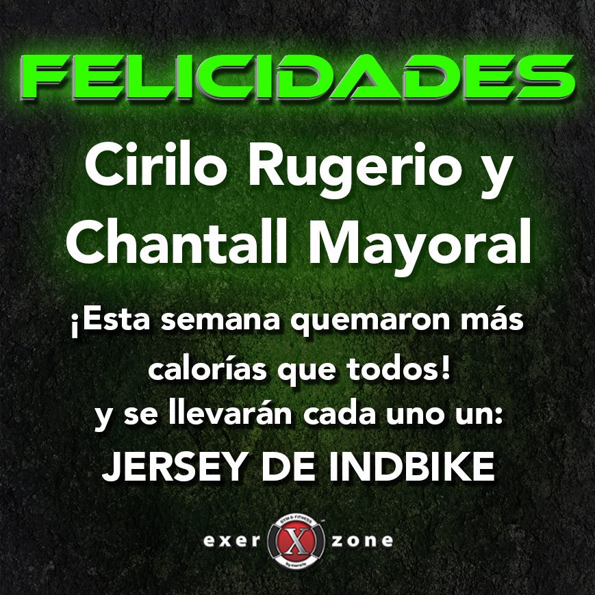 ExerZone's tweet photo. ¡Muchas felicidades a nuestros dos ganadores: Cirilo y Chantall! Son unos guerreros #Indbikers 😁🚲  
Disfruten de su Jersey de @indbikemx https://t.co/FRZvCkf5Fn