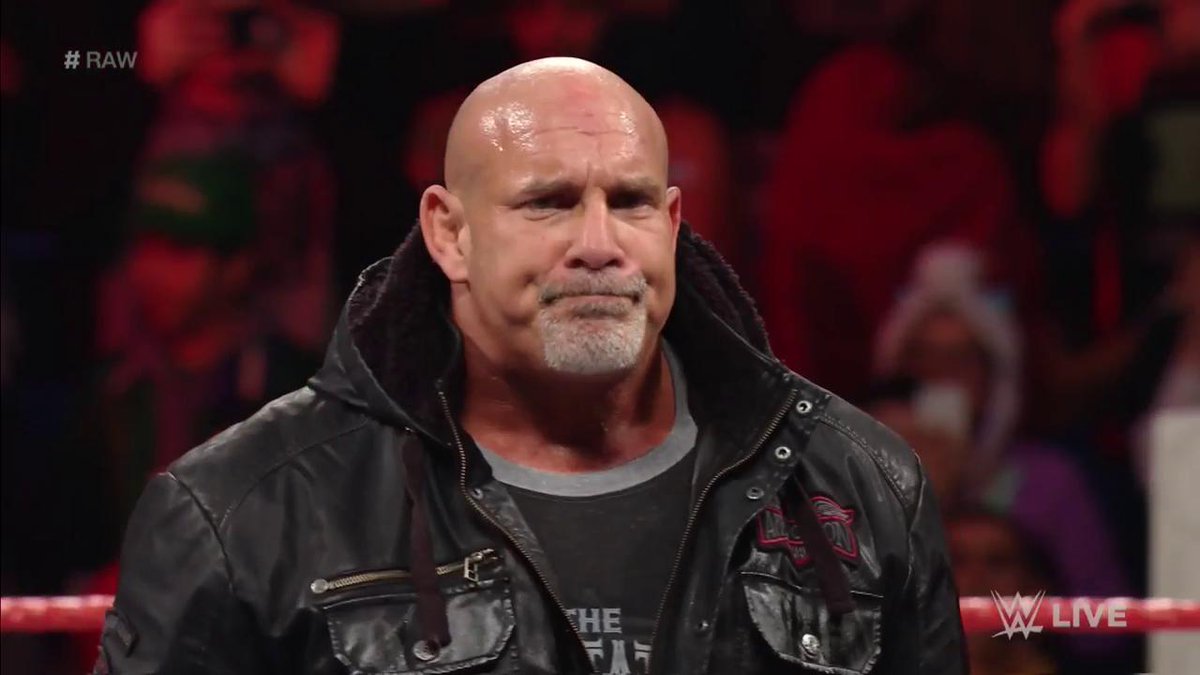 The iconic @Goldberg is LIVE on #RAW