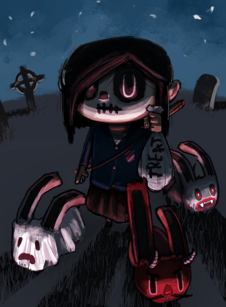 MonoidLabs's tweet photo. Watch out, Chiaki left the yard for trick or treat.. #Halloween https://t.co/xyMcEzsgIW