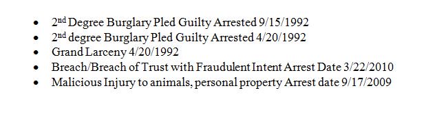TViydo's tweet photo. A search of public records relating to David Hutto's criminal past reveals this. All crimes are out of South Carolina. #BoKirk https://t.co/i1gHBFe2jd