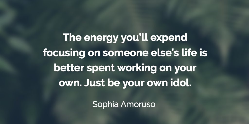 cammipham's tweet photo. The energy you’ll expend focusing on someone else’s life is better spent working on your own. Just be your own idol. https://t.co/phoKlyp0wq