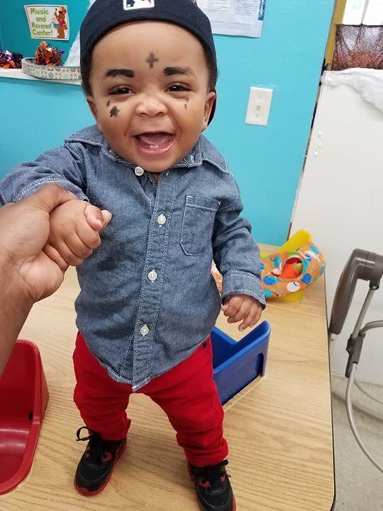 Stephquees's tweet image. So adorable. Mini Kevin Gates. The accuracy is on point.