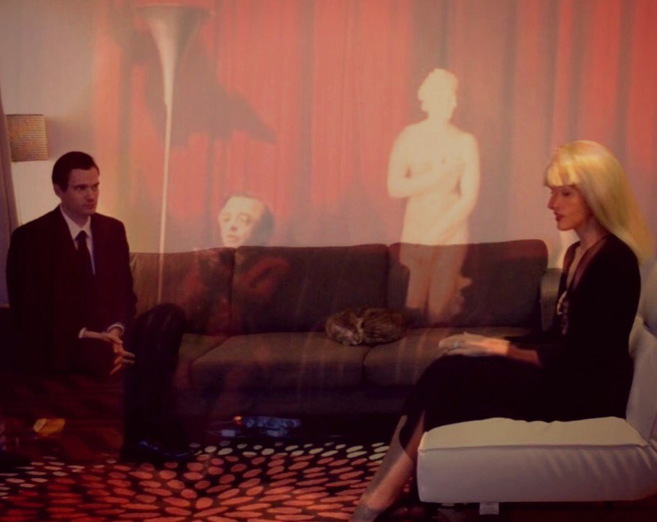 klaratava's tweet photo. #SpecialAgentCooper and #LauraPalmer's ghost for #Halloween.🎃🎃👻👻 #theredroom#theblacklodge #twinpeaks #HappyHalloween https://t.co/9eMrw44Fez