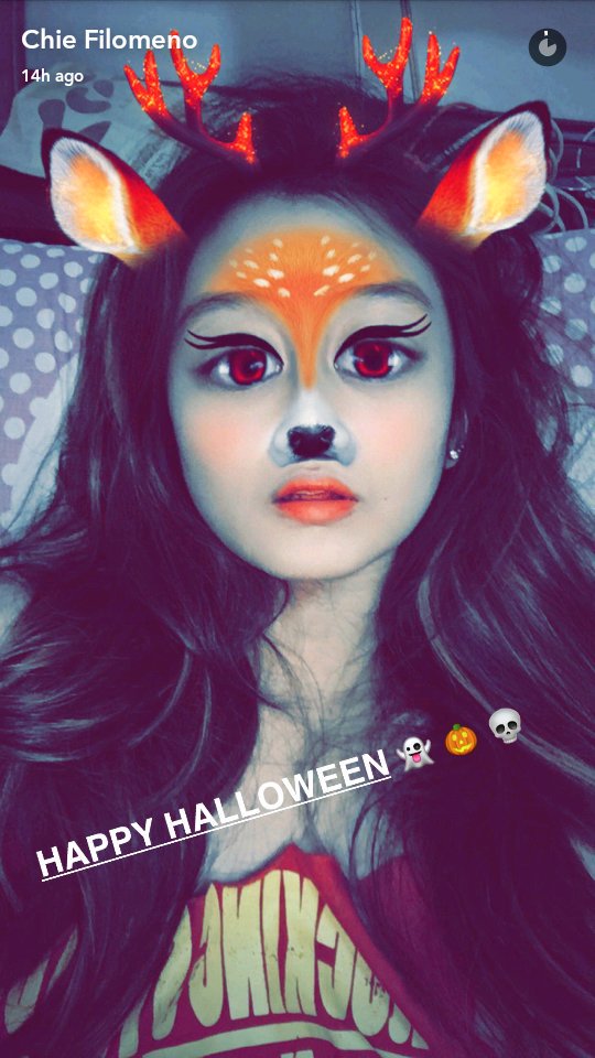 CHIENNAticsOFC's tweet image. Happy Halloween from this beautiful lady! @ChieFilomeno 😍💓
#SnapUpdate