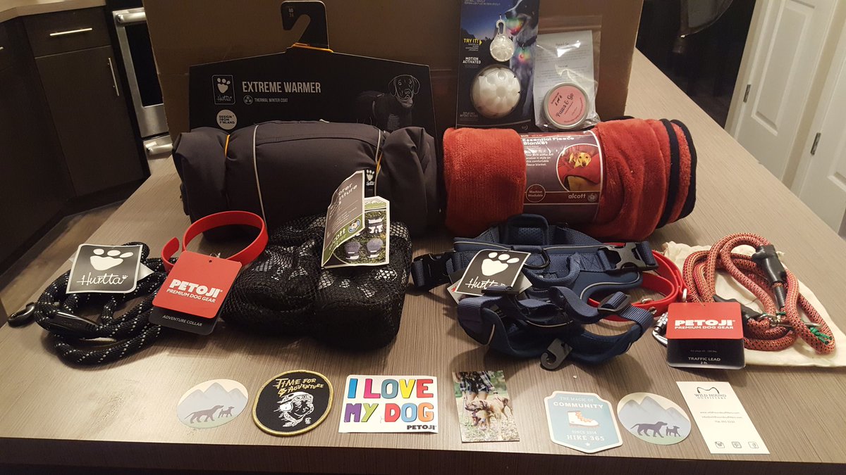 Atlas0Adventure's tweet photo. So excited to try out all these products from @alcottgear @MyPetoji @NiteIze  @thewoofgangshop Hurrta Collection and Wildhound Outfitters 😆 https://t.co/dUToVavMbE