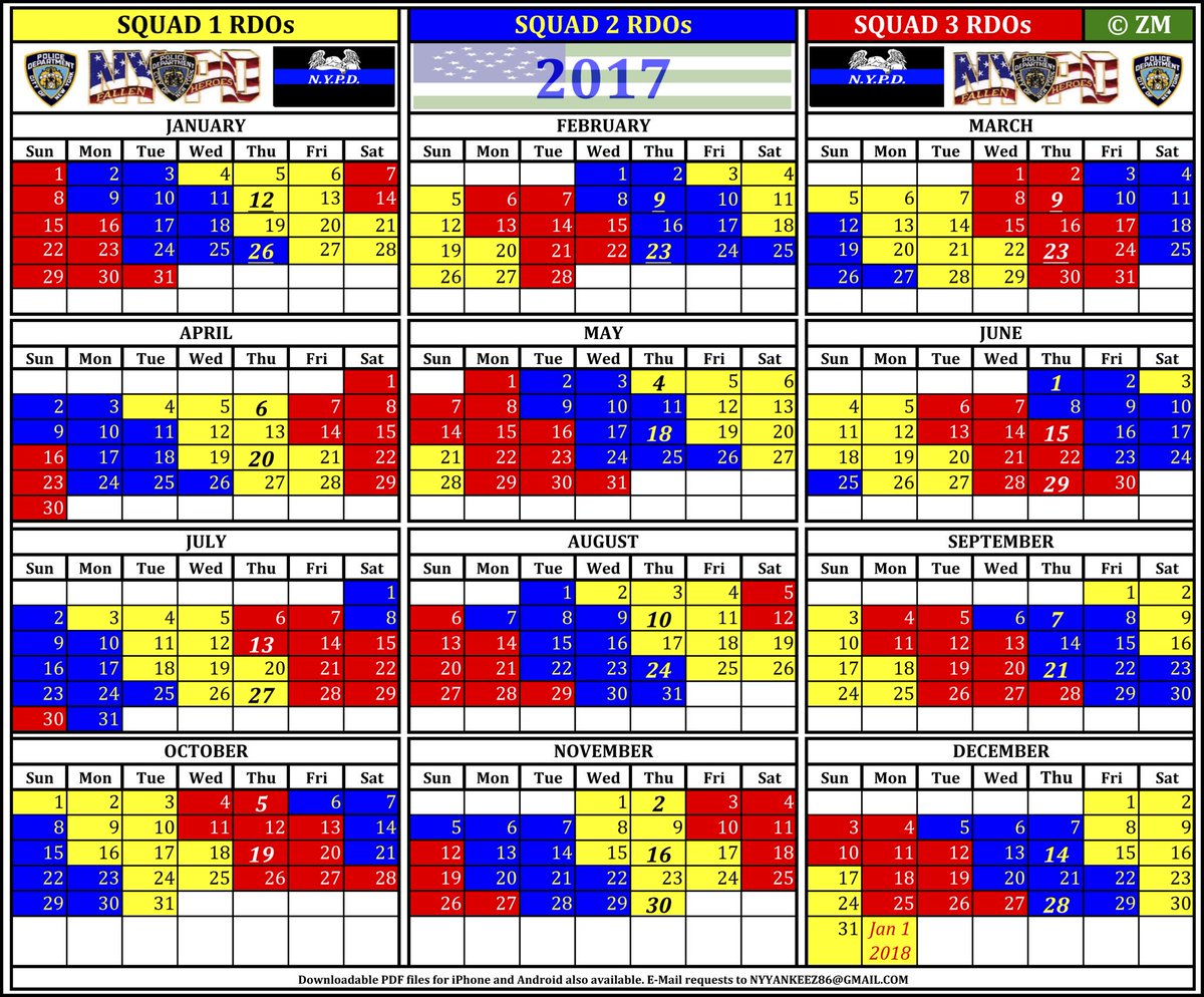 Nypd 2023 Rdo Calendar