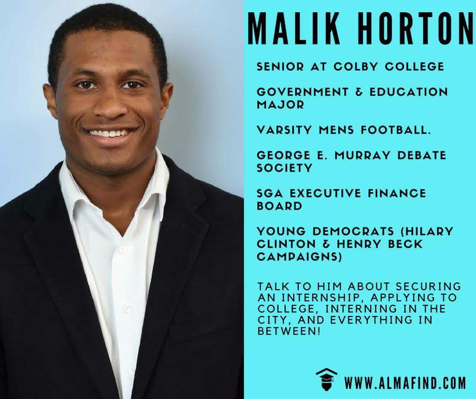 almafind's tweet photo. Book a One on One with Malik to discuss all things Colby College and internships on https://t.co/lO7S14wdpT! https://t.co/72hi7p2qkq