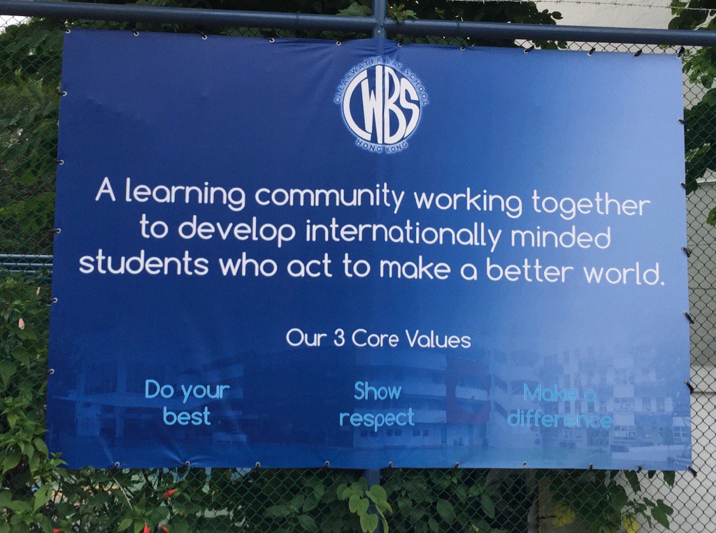 SBaileyHK's tweet image. Every great school has a clear communication of it&apos;s values posted proudly for all to see #AISC2016 #CWBS @ESF_comm
