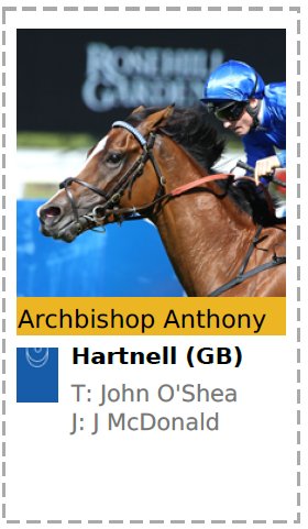 I just received my horses in the office sweep.  Good luck to everyone.  #MelbourneCup