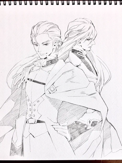 なぜだかトレーズ様とゼクスを描いた 