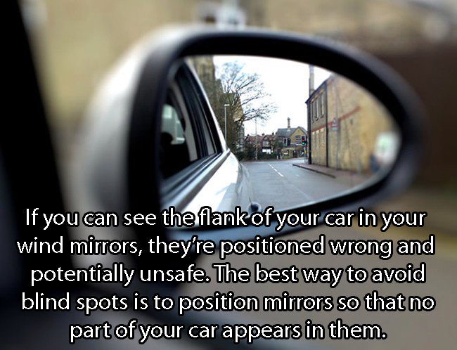 carticsapp's tweet photo. Correct way to position your car side mirrors! #tiptuesday https://t.co/I7JHjE3yq1