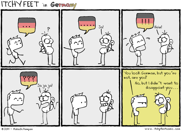 Kevin_Morehouse's tweet photo. What do you do when natives mistake you for one of their own?

Just ask @ItchyFeetComic! https://t.co/zaSO4tF4Jf