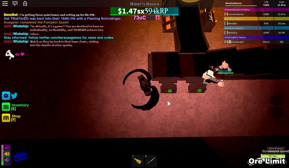 Pychosocial1's tweet photo. @berezaagames this guy is like really annoying o-o like saying miner's haven is horrible and still playing it! https://t.co/giZNpexF4R
