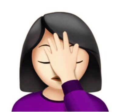 ThatzWaSheSaid's tweet photo. These will be my most recently used! #Shrug #FacePalm #FiveFingerToDaFace #NewIoSUpdate #Sigh 😩😂 https://t.co/CeT2s2hCeb