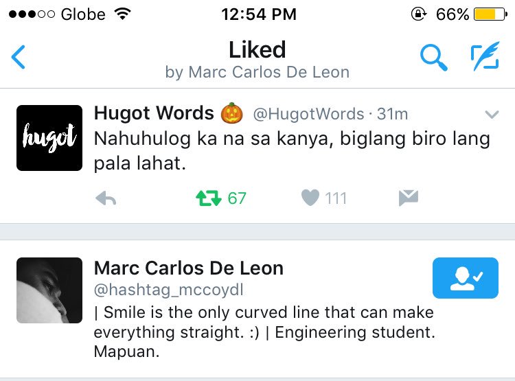 GeeHoonPaji's tweet photo. Ay hugot? @hashtag_mccoydl haha. Hindi naman biro yun @ElisseJoson diba? https://t.co/5LgP7jze84