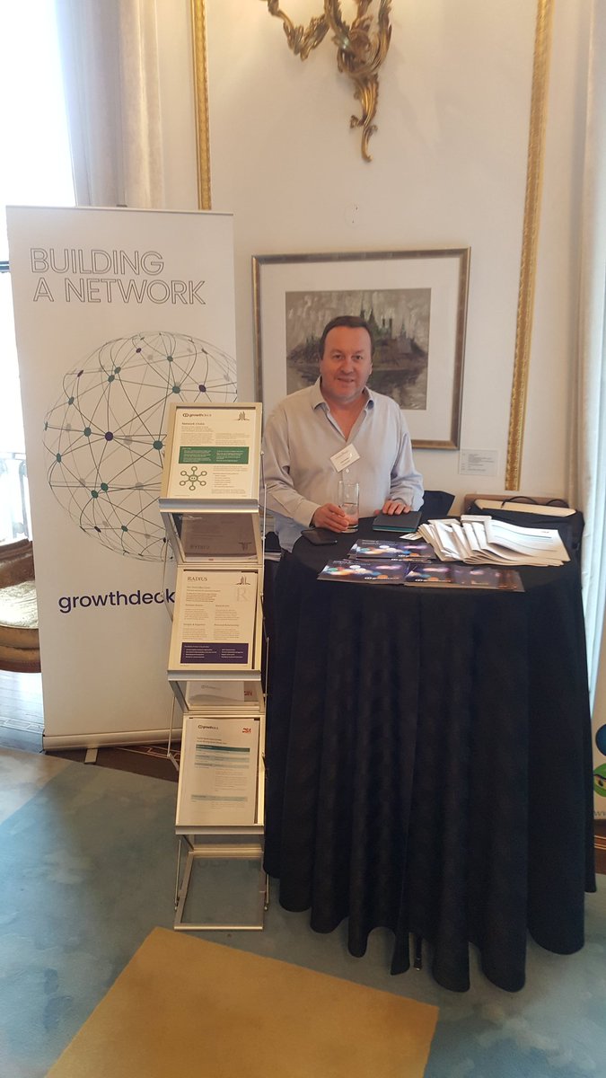 growthdeck's tweet photo. Gary Robins manning the @growthdeck table at the @UKBAngels Summit #Professional https://t.co/Xl2KASYKal