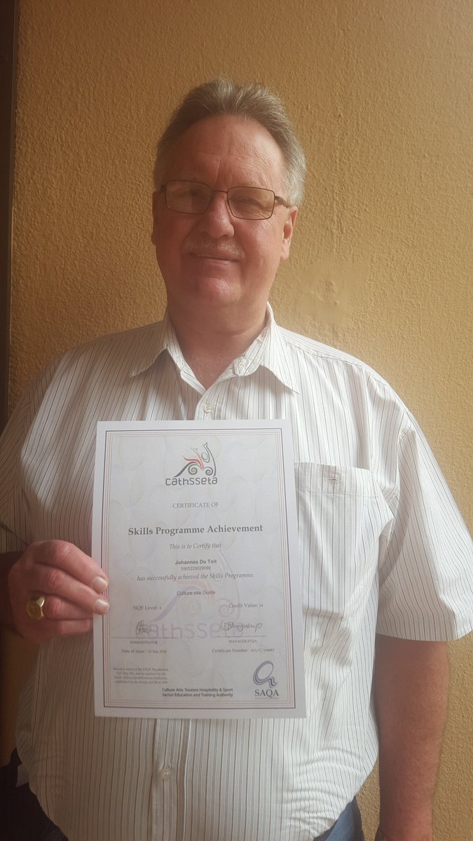 mgtts's tweet image. Pastor Johan du Toit also collected his certificate and busy with Advanced guiding #touristguides  #tourguide   #tourguidetraining