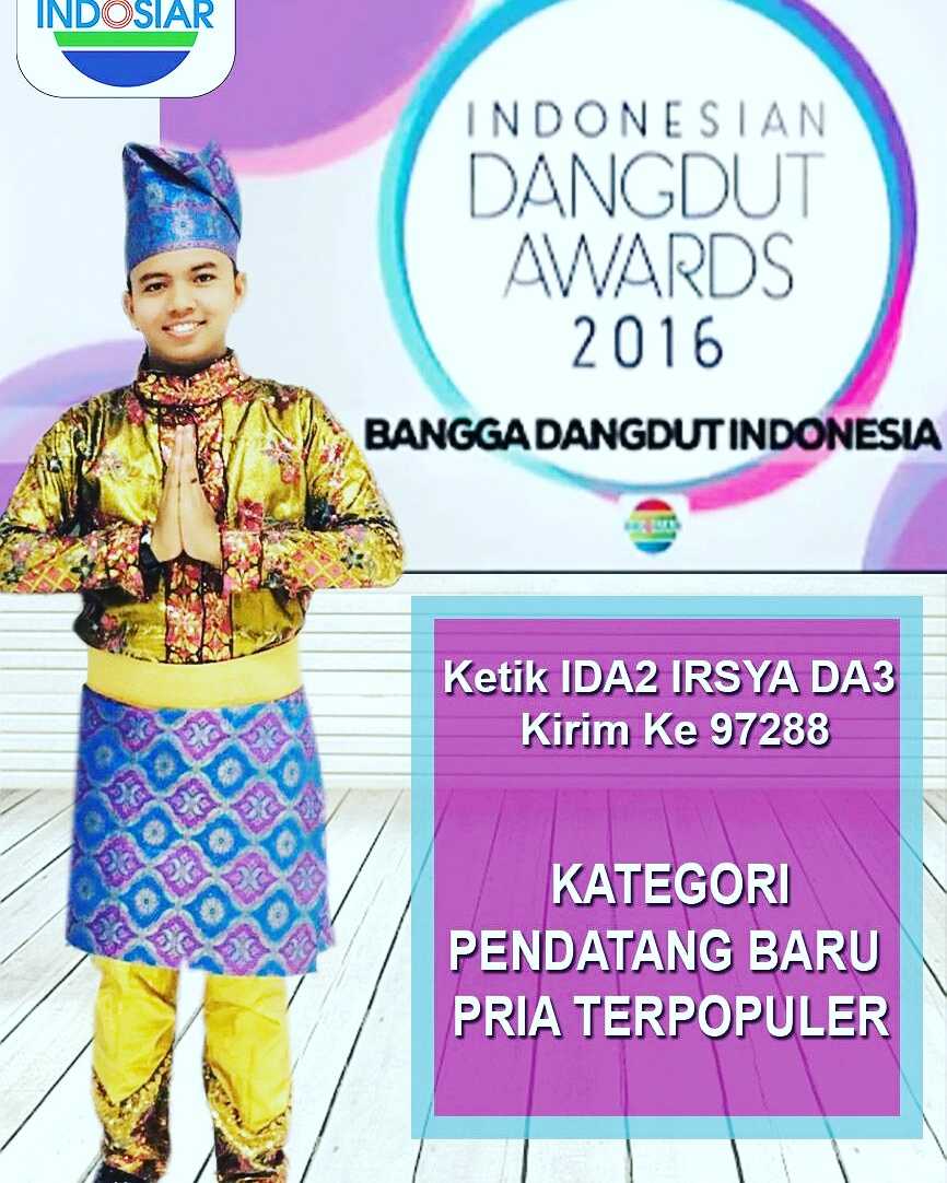 Yuk kirim SMS &amp; dukung @da3_Irsya di ajang IDA Indosiar 2016
