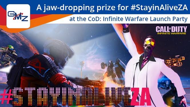 _GLITCHED_'s tweet photo. Join us for an evening of gaming, fun &amp; big prizes at the Call of Duty: Infinite Warfare #StayinAliveZA Launch Party https://t.co/NtRejDIQX3 https://t.co/jmVAwWNCla