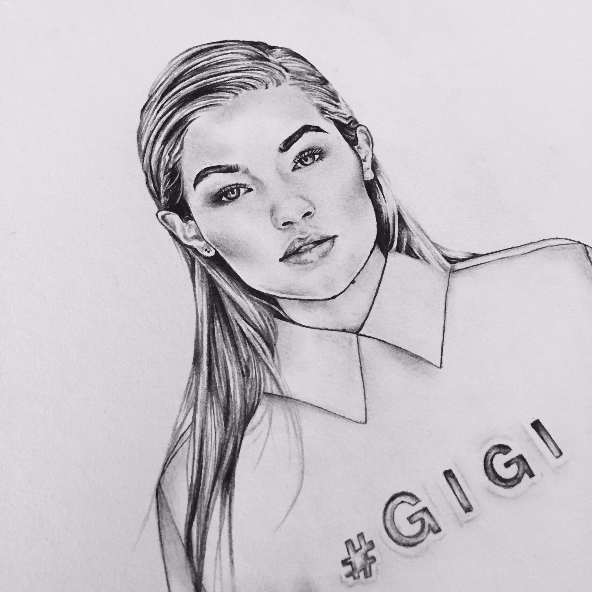 Gigi Hadid - MPproductions - Drawings & Illustration, People & Figures,  Celebrity, Other Celebrity - ArtPal