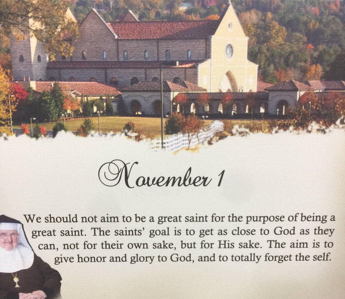 gloria_purvis's tweet photo. Today's Quote from #MotherAngelica 's Perpetual Calendar #Catholic #GreatSaint #Goal #ForHisSake #Honor #Glory https://t.co/dqqJZ0aWkH