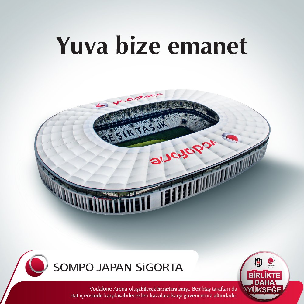 somposigorta's tweet photo. Taraftarıyla, coşkusuyla, ruhuyla! Yuva bize emanet! #VodefoneArena #SompoJapanSigorta #Beşiktaş #BeşiktaşSompoJapan #YuvaBizeEmanet https://t.co/davgAPuDtq