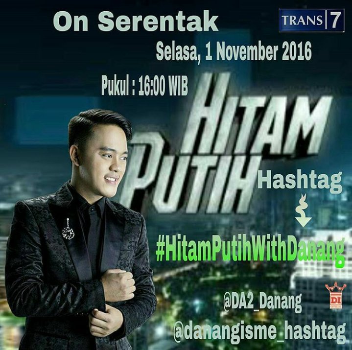 Bismillah...
Yookkk mates ramaikan Hashtag kita hari ini
#HitamPutihWithDanang 
Retweet nyaa yaa <a href="/DA2_Danang/">DA2_Danang</a>