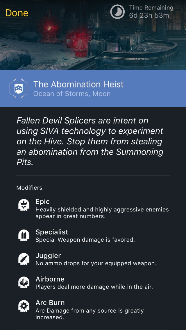 BungieInformer's tweet photo. Nightfall for this week: #ResetReport https://t.co/G1CgOjuLQw