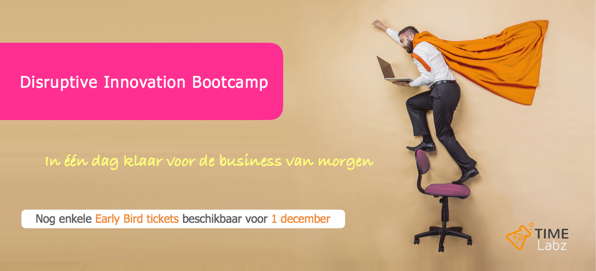 timelabz's tweet photo. We hebben nog een paar laatste Early Bird tickets voor onze Bootcamp op 1 december! Ga naar https://t.co/JA1kuY7Rlz voor meer info &amp; tickets https://t.co/DZTBAoE1XR