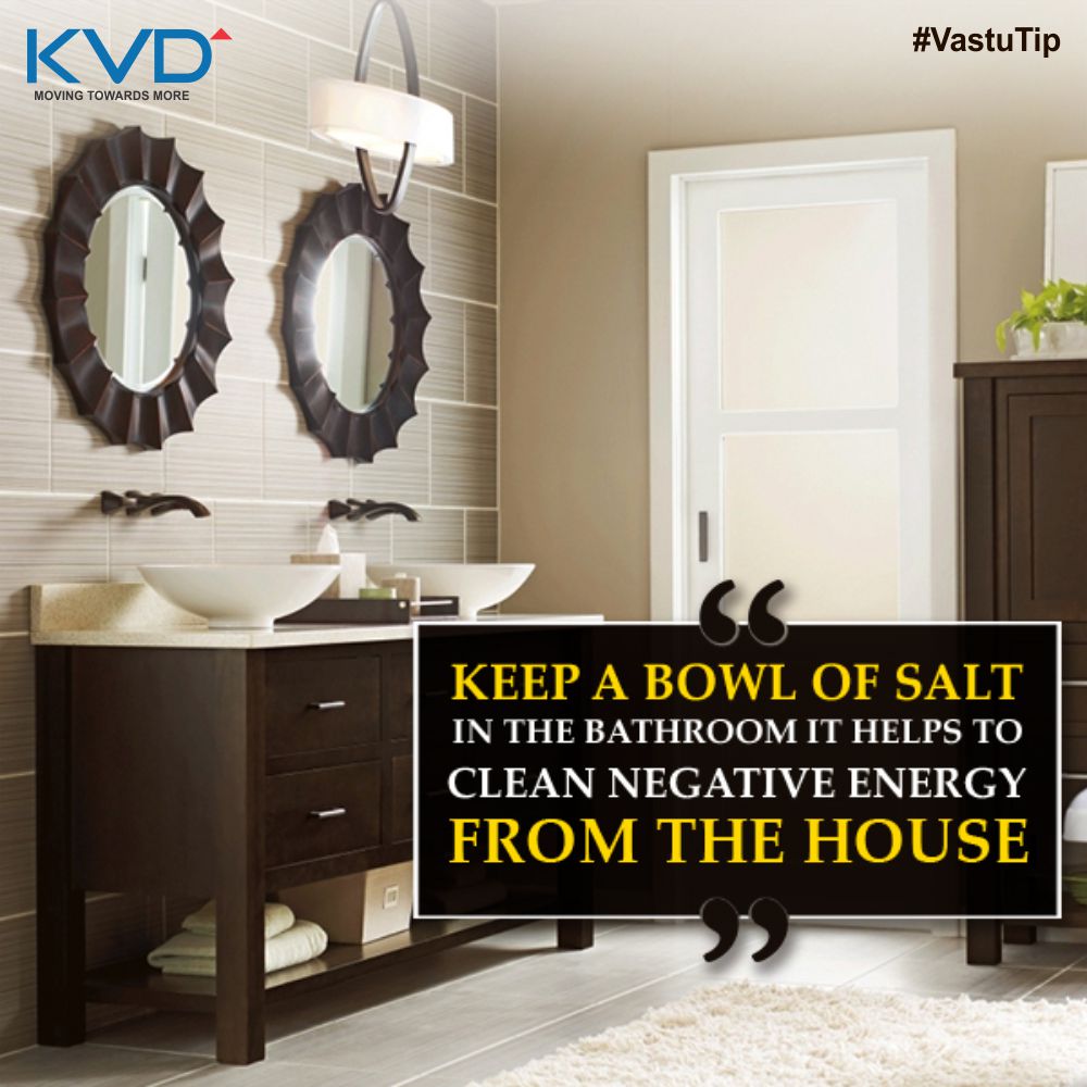 #VastuTips Keep a bowl of salt in the bathroom. It helps clean negative energy from the house.