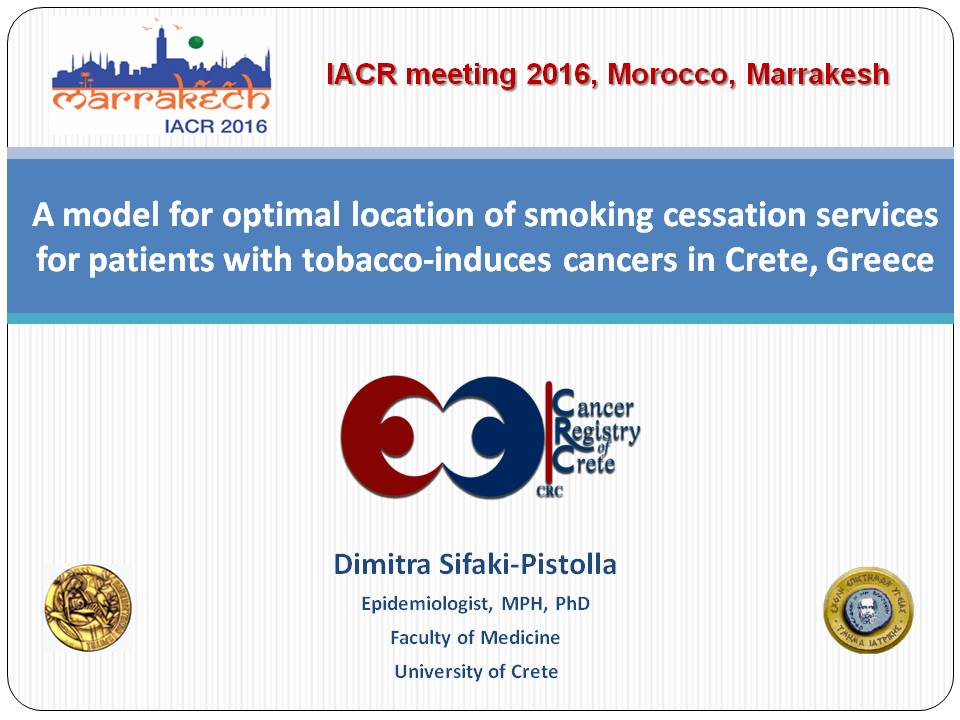 RegionalCRC's tweet photo. CRC's oral presentation in the IACR conference in Marrakech, 19-21 October 2016! https://t.co/wBuLLZIw2W