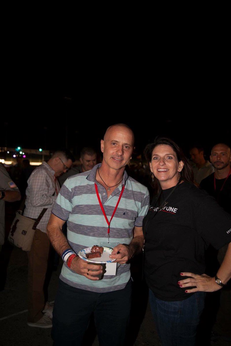 SouthGirlsBBQ's tweet photo. With Olympic Gold Medalist and TV personality @BrianBoitano at @OpBBQRelief fundraiser #AR2016BBQ #CBJ
#southerngirlsbbqroadshow https://t.co/APzMBDjxXq